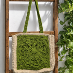 Handcrafted Crochet Konark Chakra Tote Bag made from premium cotton yarn inspired by Odisha's Konark Sun Temple Wheel.