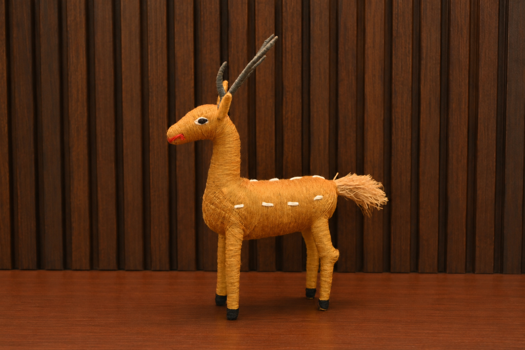 Coir deer décor crafted from natural coconut fibre