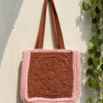 Crochet Konark Chakra Tote Bag made from premium cotton yarn inspired by Odisha's Konark Sun Temple Wheel.