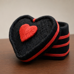 Crimson Heart Coir Jewellery Box crafted from natural coconut coir fibres with a heart-shaped lid