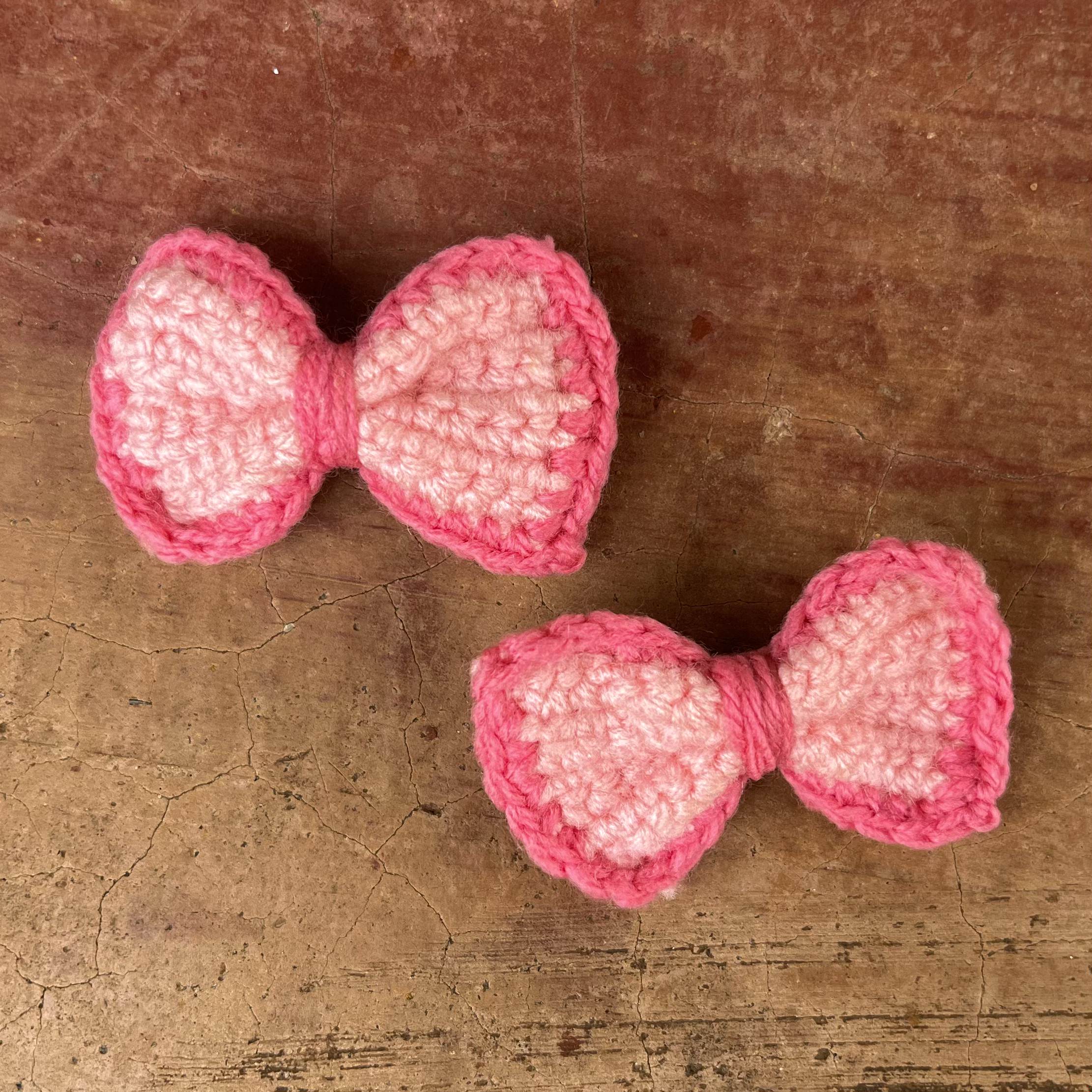 Crochet Bow Hairclips