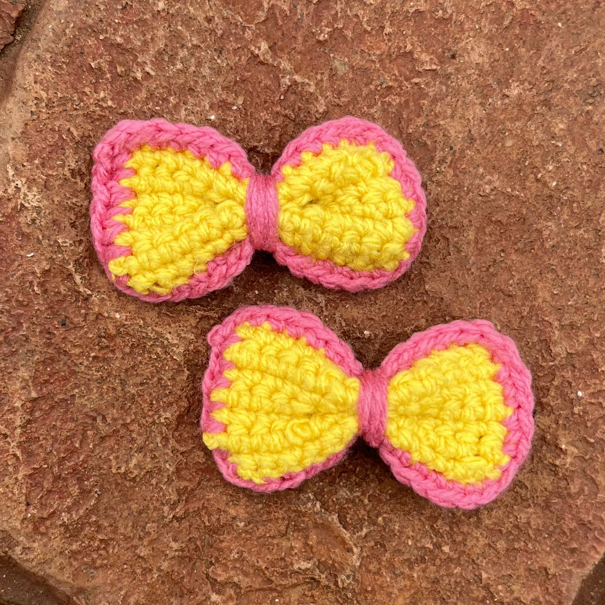 Crochet Bow Hairclips