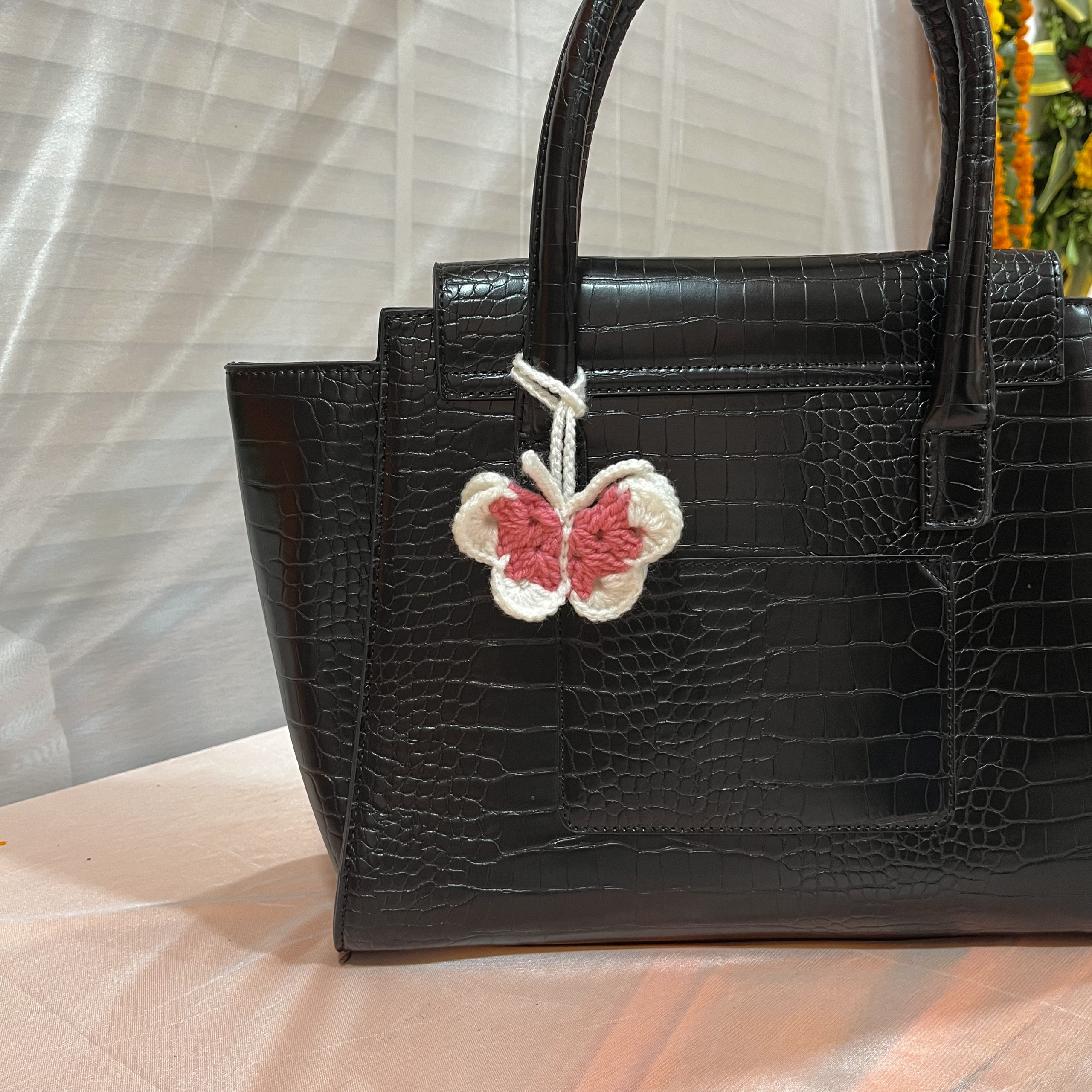 Crochet Butterfly Bag Charm
