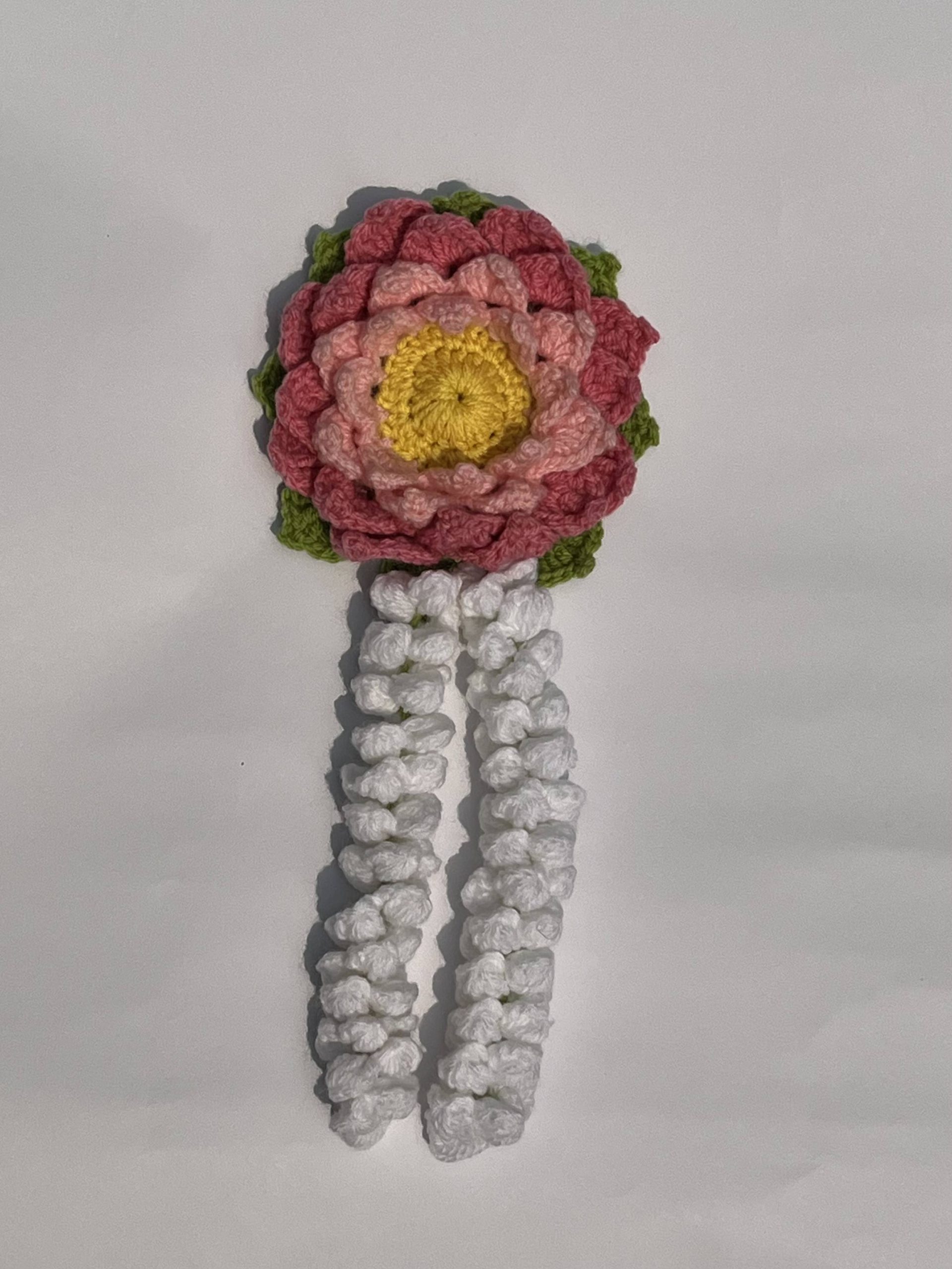 Crochet Pink Lotus Gajra