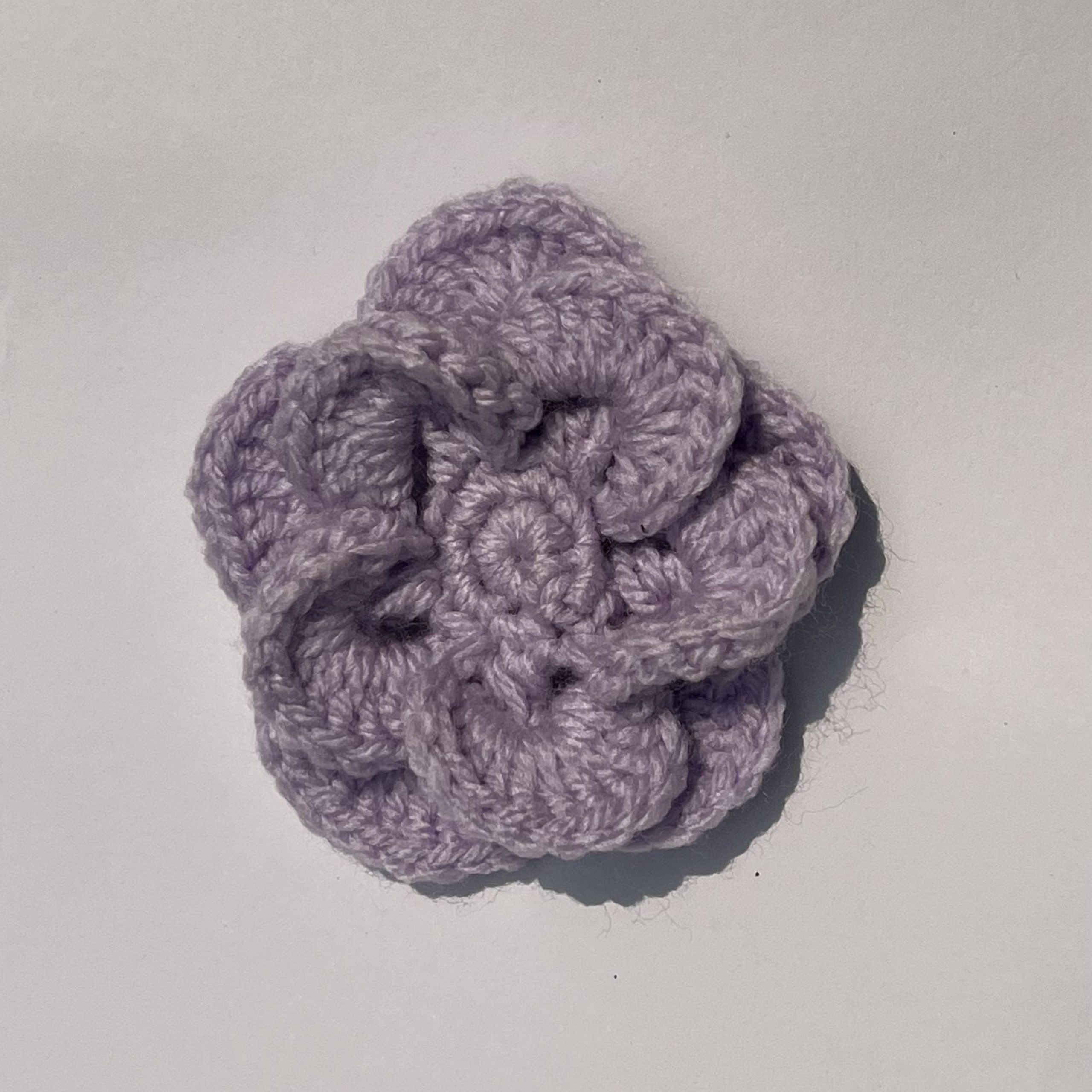 Crochet Lavender Wagon Flower Hairclip