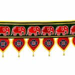 Handcrafted Pipili Appliqué Elephant Toran Door Hanging from Odisha