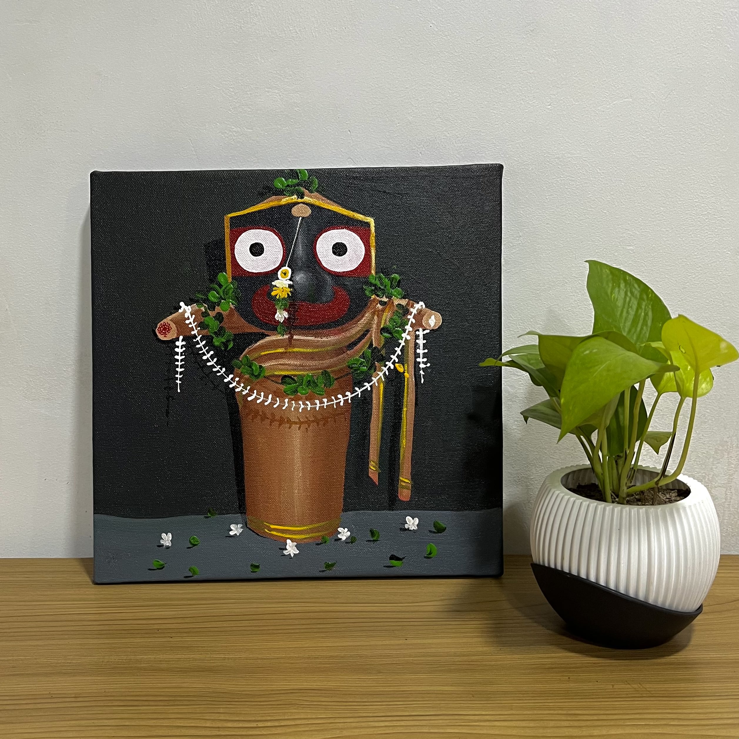 Hand-Painted Lord Jagannath Canvas Painting