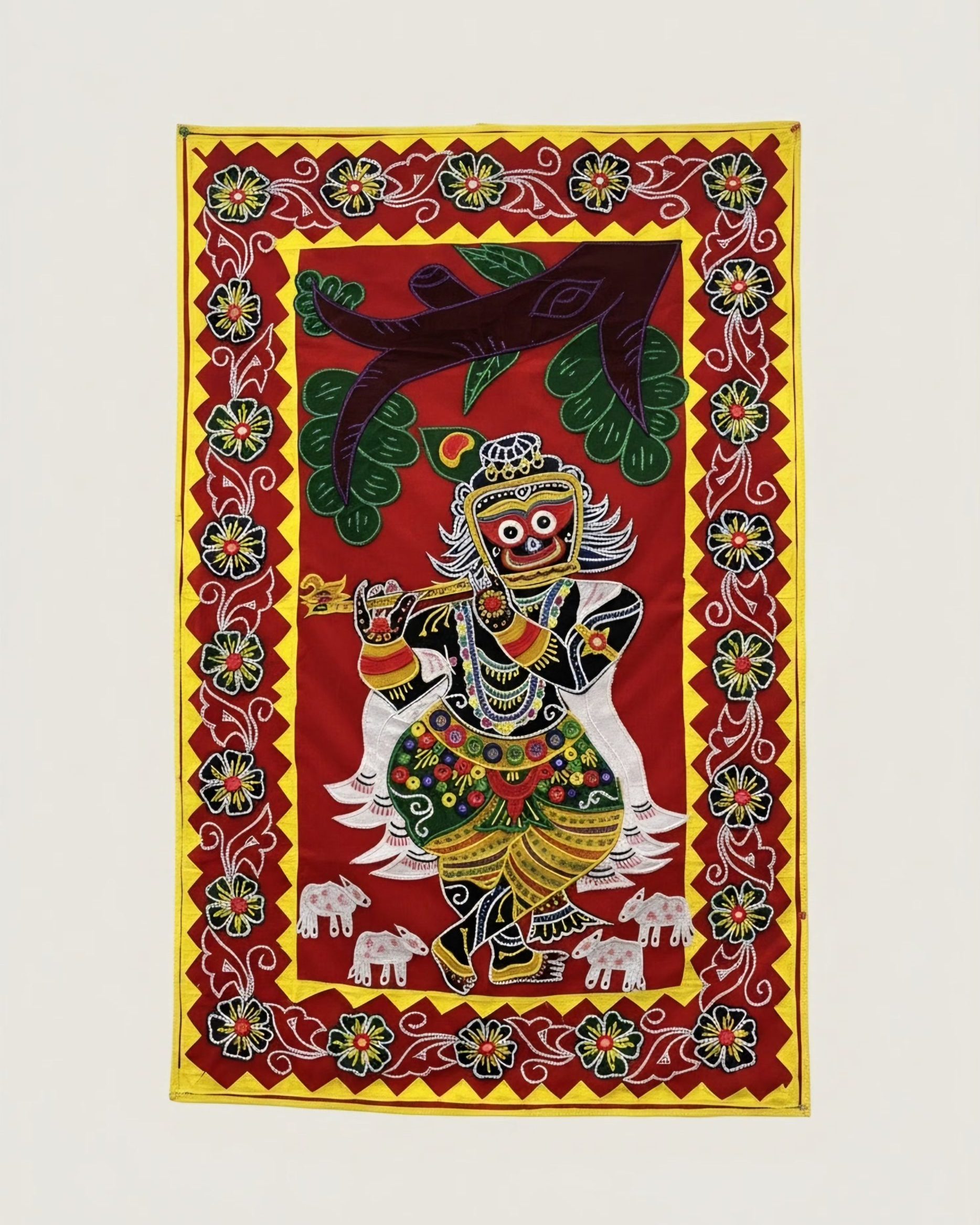 Handmade Odisha Traditional Pipili Applique Wall Décor – Shree Jagannath