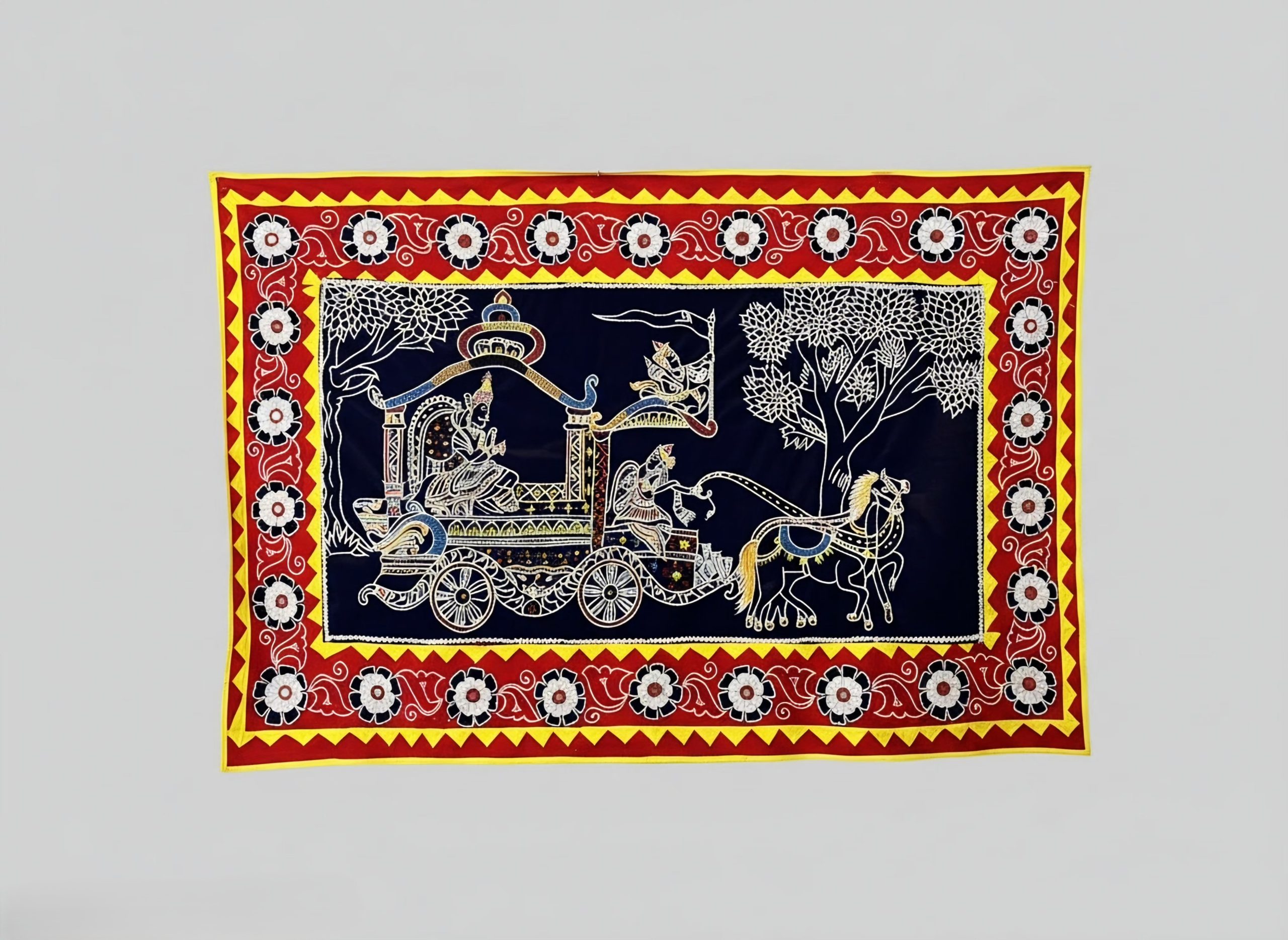 Handmade Odisha Traditional Pipili Applique Wall Hanging – Kurukshetra