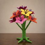 Coir multicolour flower décor handcrafted from natural coir